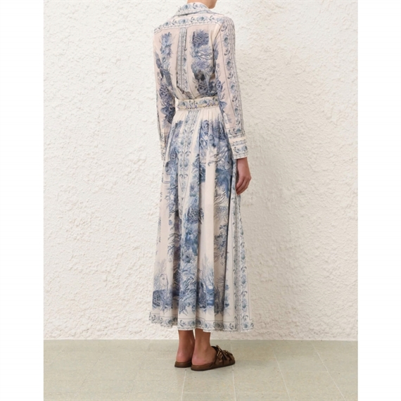 Zimmermann Wanderlust A-Line Nederdel, Blue Toile 